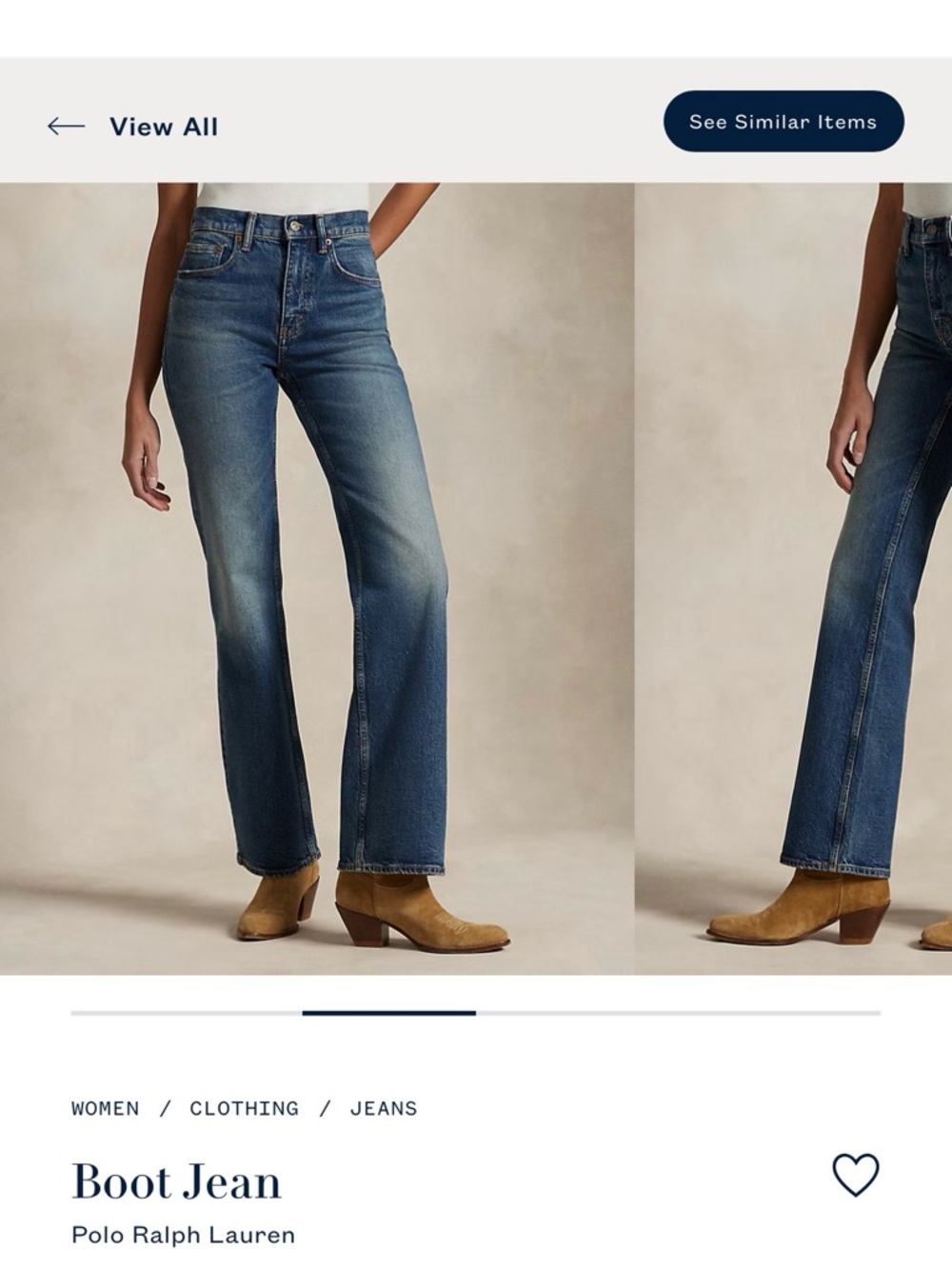 Polo by Ralph Lauren Women’s Boot-Cut Jeans in Medium Wash Blue